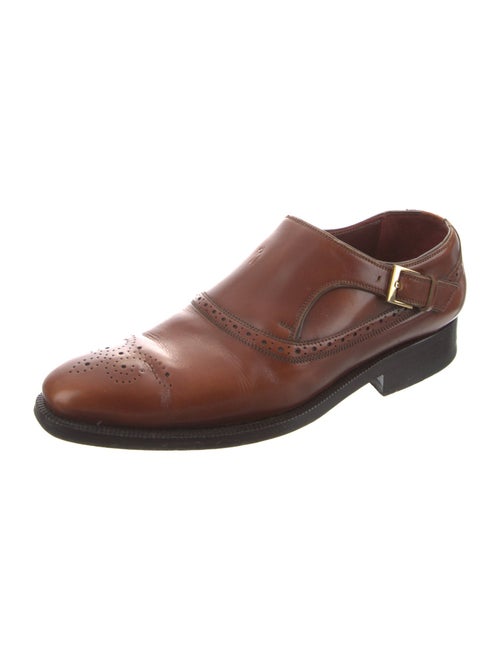 Gucci Web Accent Leather Monk Straps