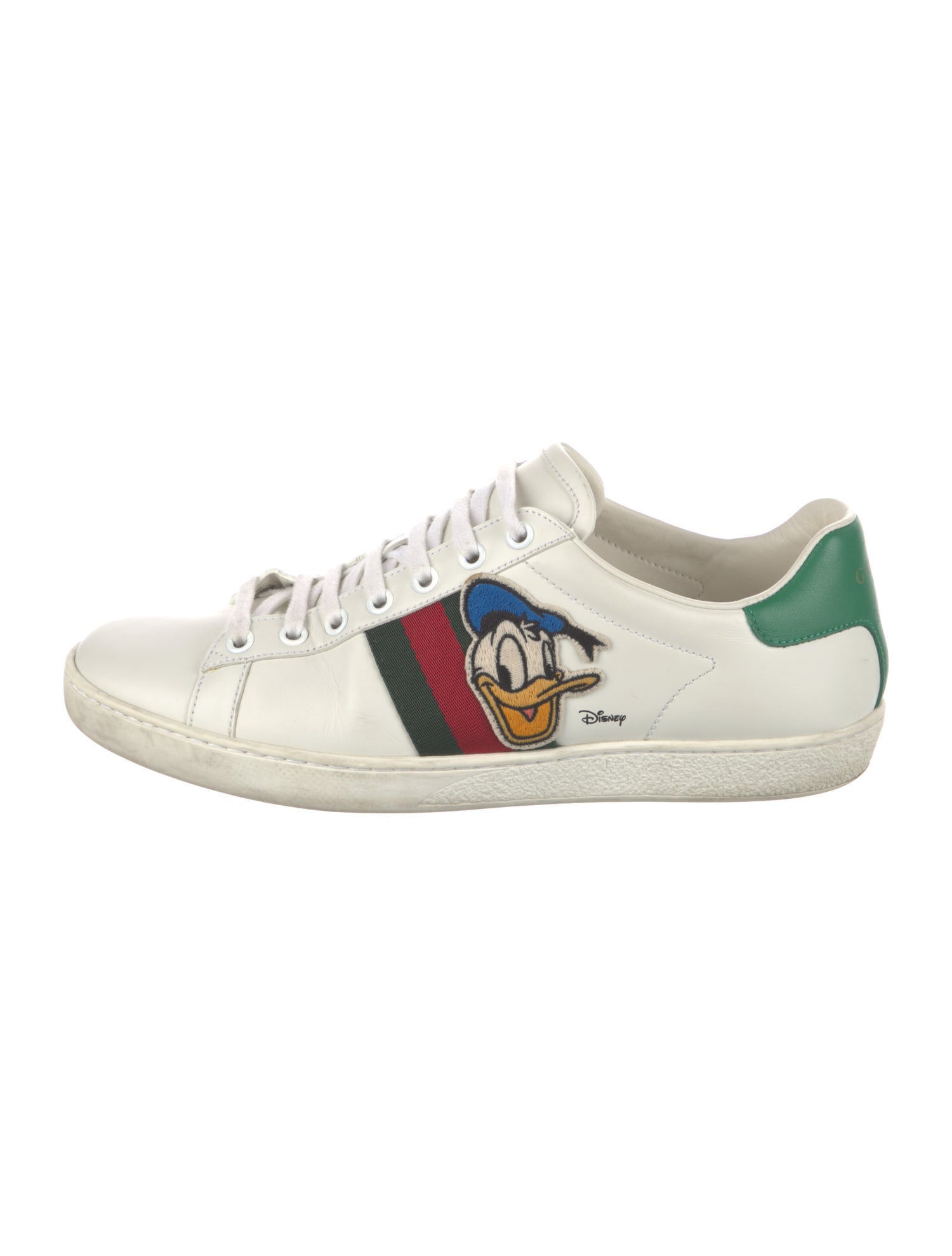 Gucci x Disney Web Accent Leather Sneakers