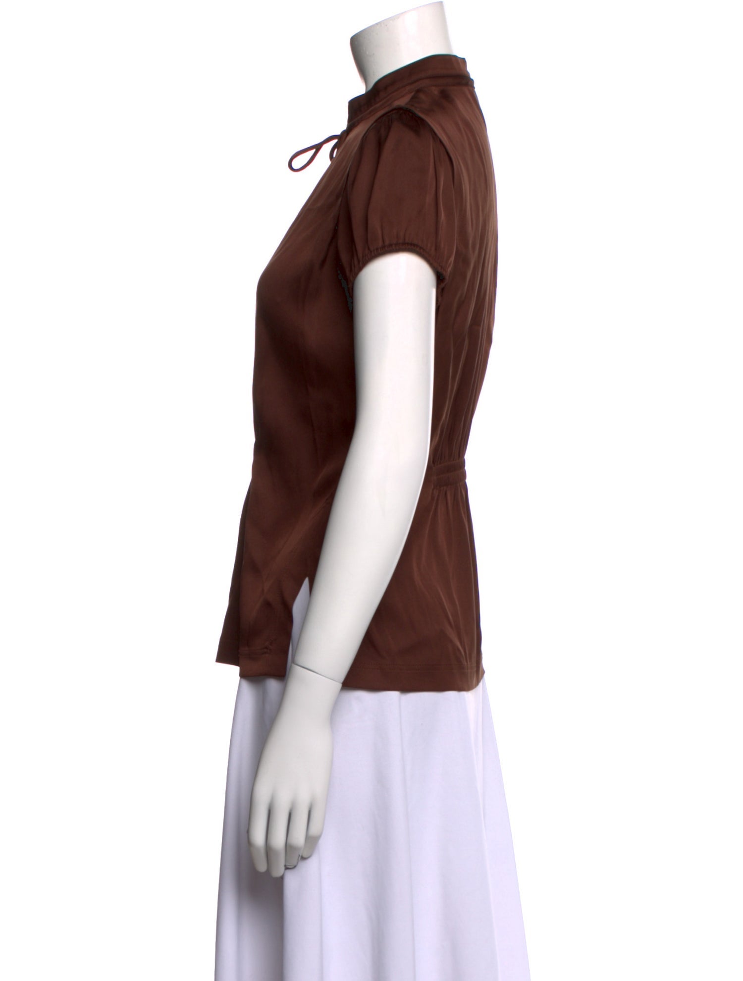 Gucci Silk Mock Neck Top