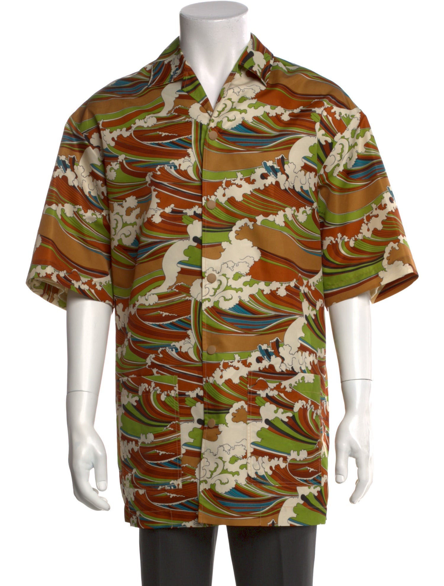 Gucci Printed Three-Quarter Sleeve Shirt