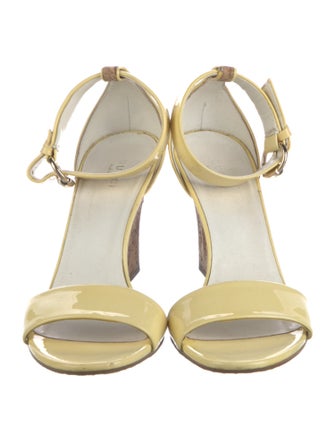 Gucci Interlocking CC Logo Patent Leather Sandals