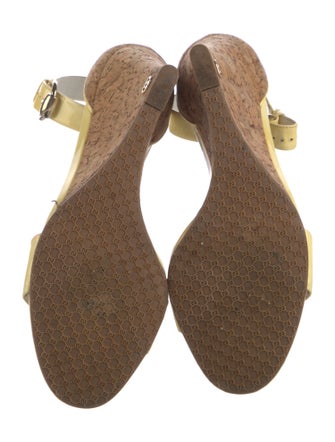 Gucci Interlocking CC Logo Patent Leather Sandals