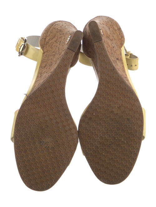 Gucci Interlocking CC Logo Patent Leather Sandals