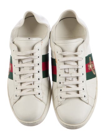 Gucci Leather Graphic Print Sneakers