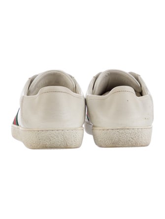 Gucci Leather Graphic Print Sneakers