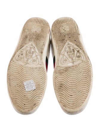 Gucci Leather Graphic Print Sneakers