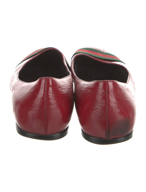 Gucci Web Accent Patent Leather Ballet Flats