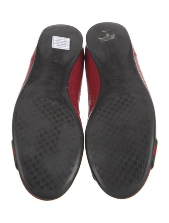 Gucci Web Accent Patent Leather Ballet Flats