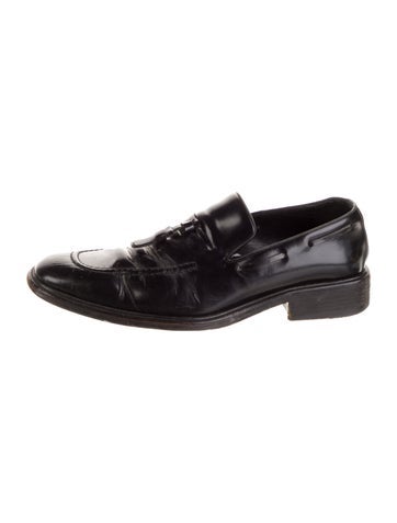 Gucci Loafers Marina Chain Accent Leather Dress UK 9.5 |