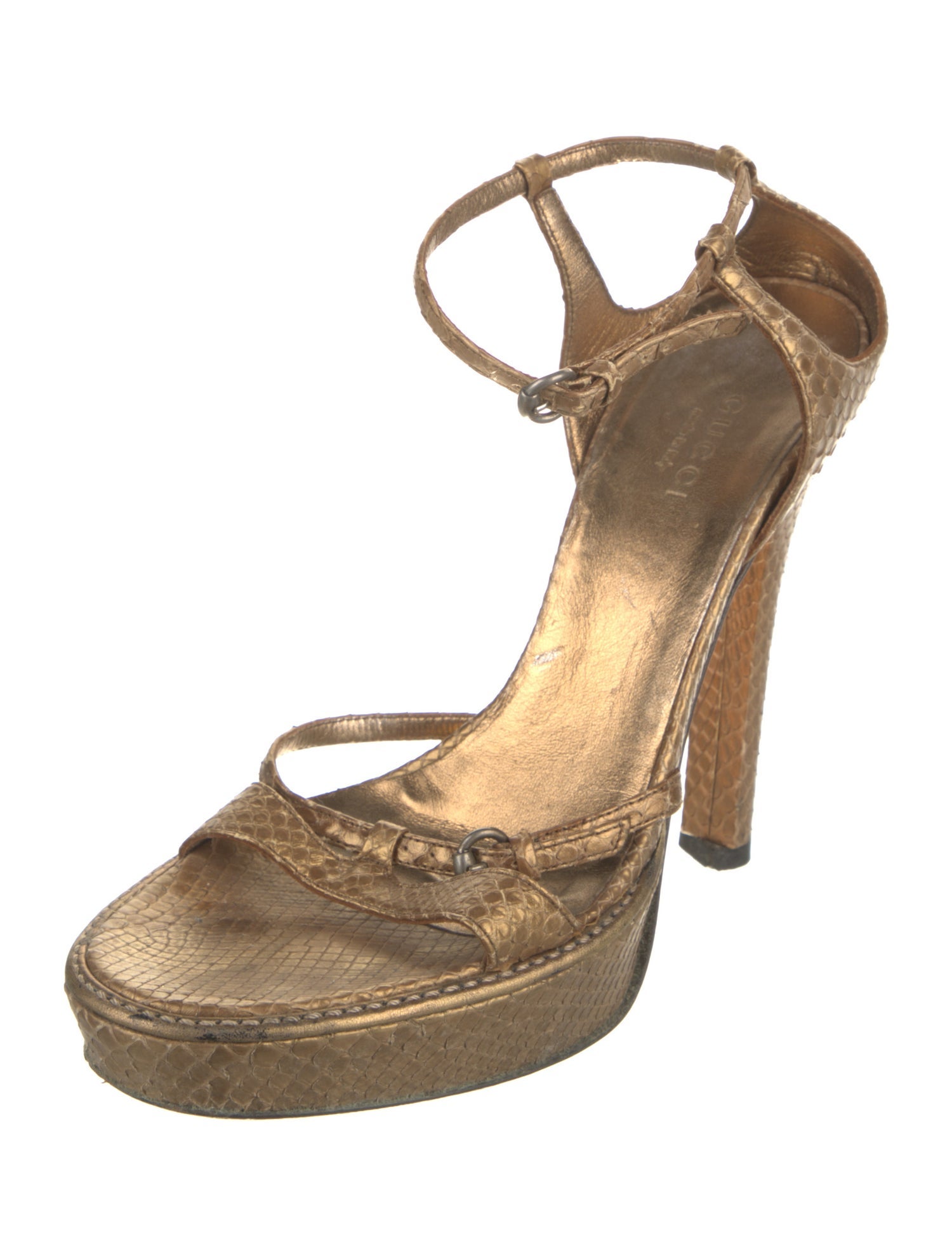 Gucci Snakeskin Animal Print Sandals