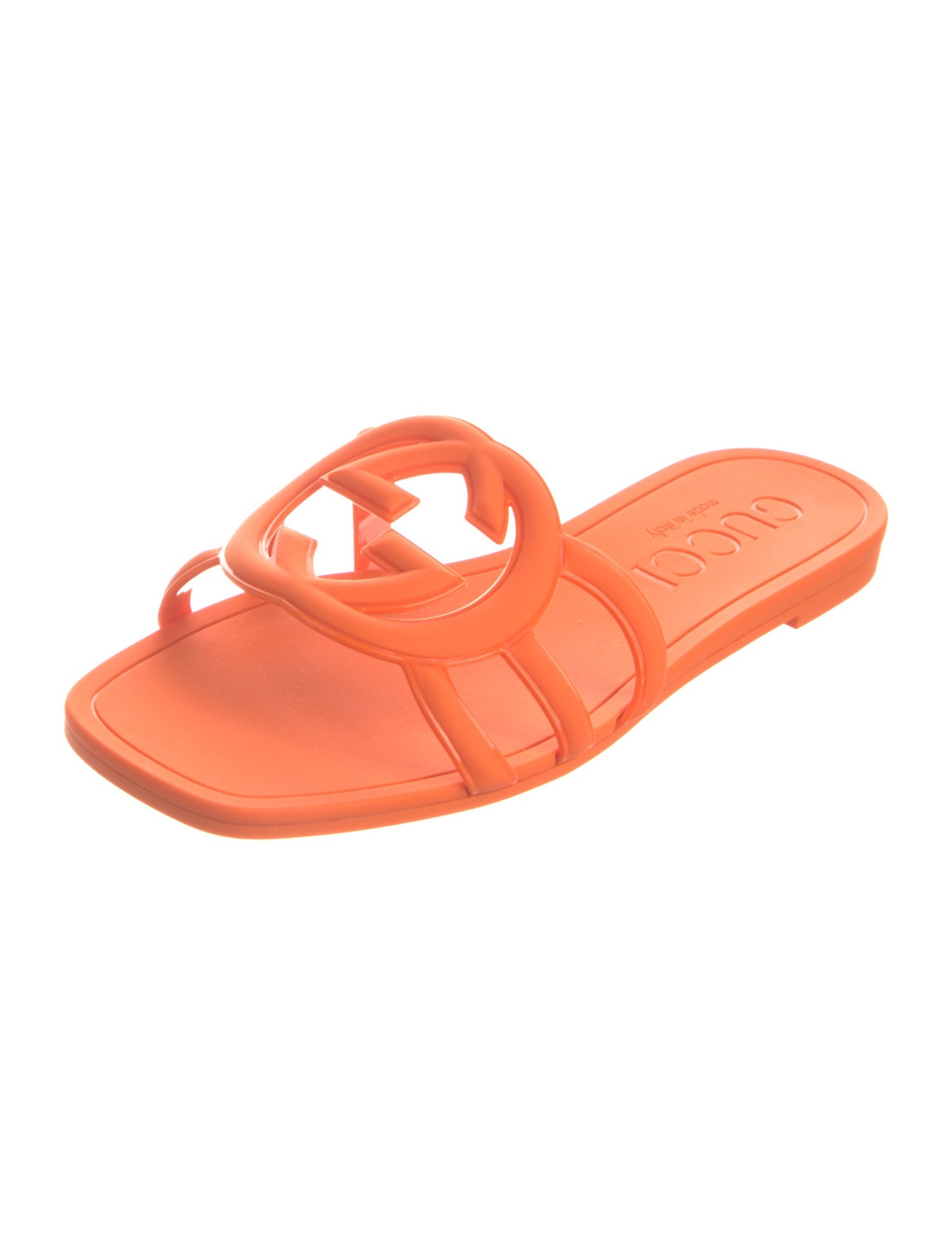 Gucci Interlocking G Logo Rubber Slides