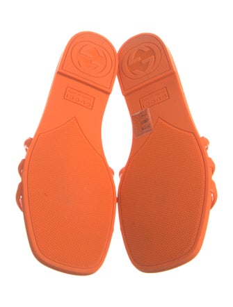 Gucci Interlocking G Logo Rubber Slides