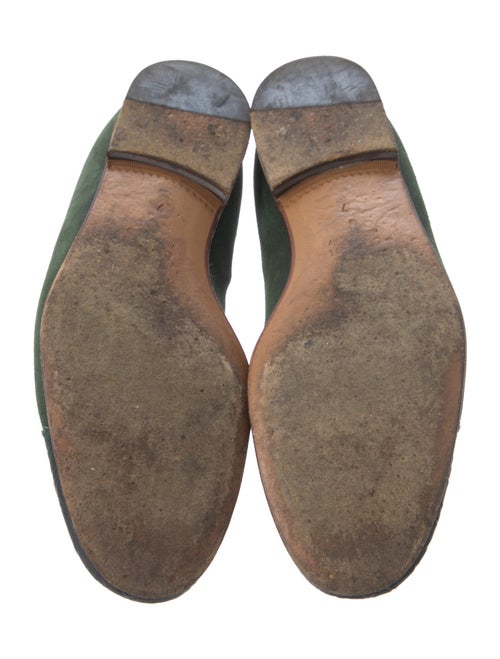 Gucci Bamboo Accent Suede Loafers