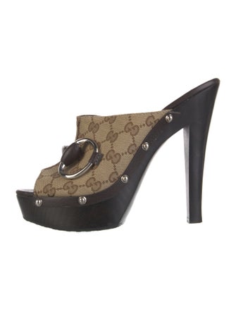 Gucci GG Canvas Canvas Mules
