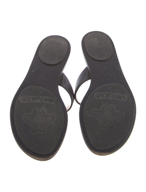 Gucci Double G Logo Leather Flip Flops