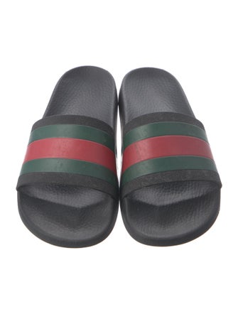 Gucci Web Accent Rubber Slides