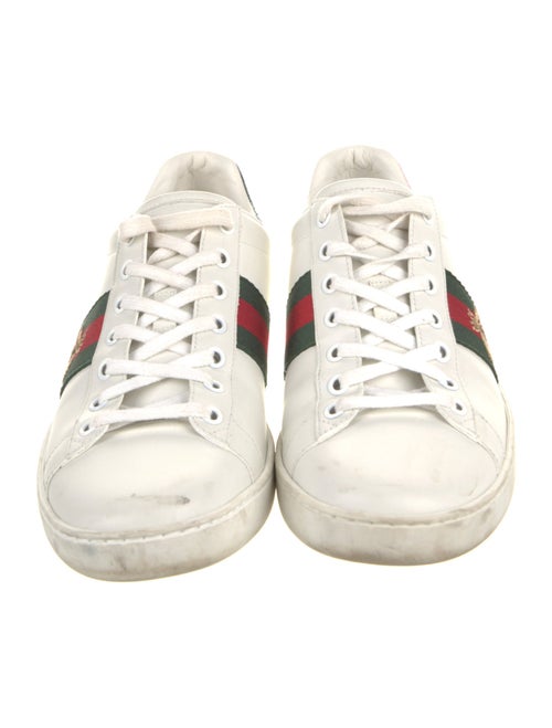 Gucci Web Accent Leather Sneakers