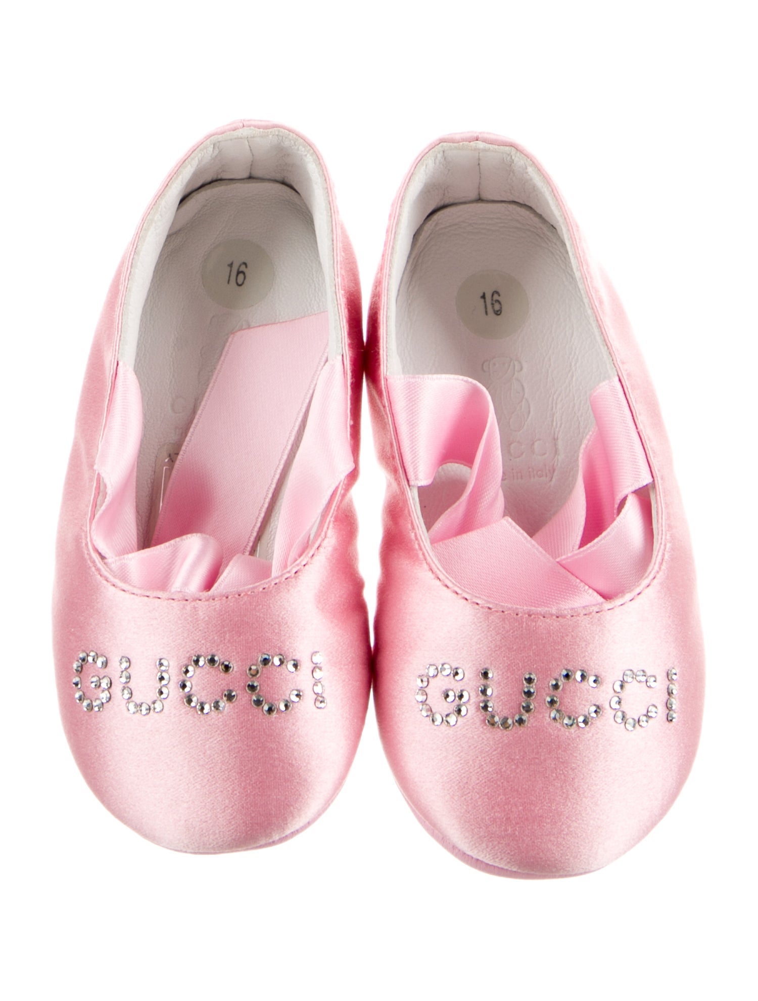 Gucci Crystal Logo Ballet Flats w/ Tags