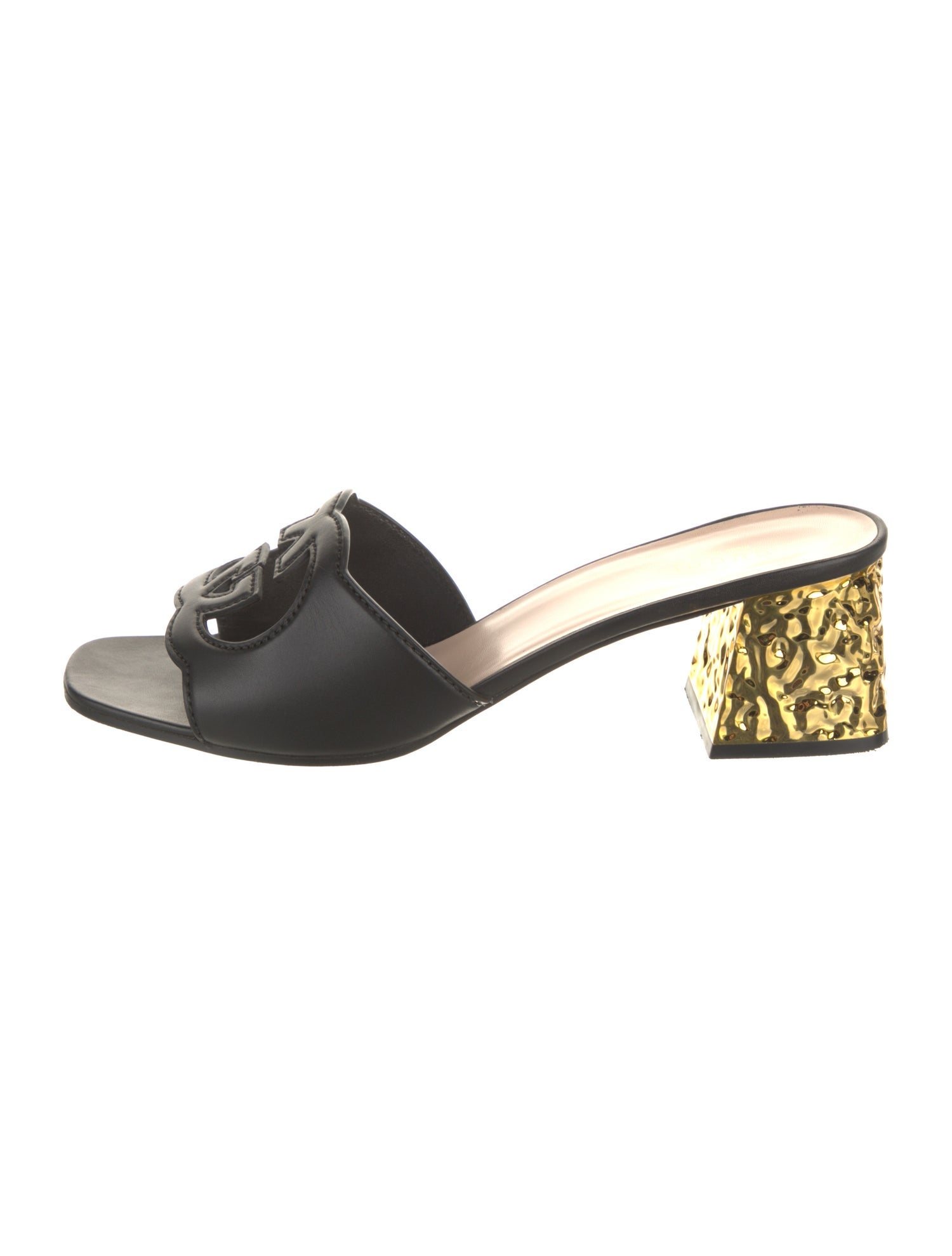 Gucci Interlocking G Logo Leather Slides