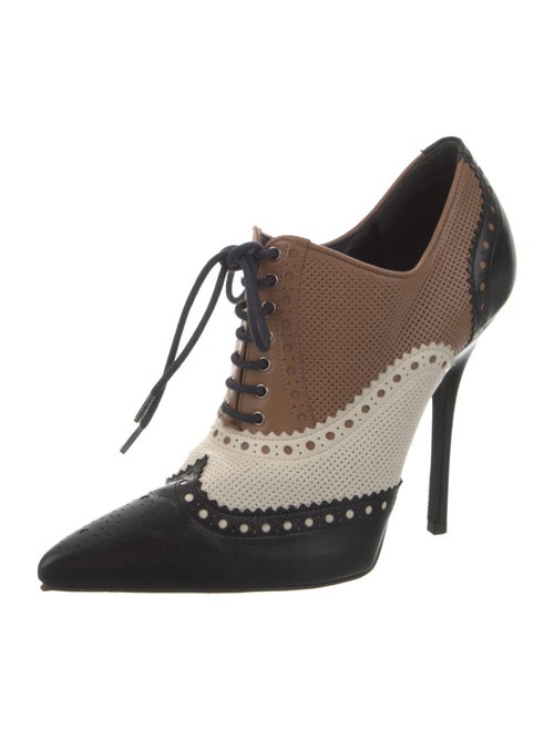 Gucci Leather Colorblock Pattern Pumps