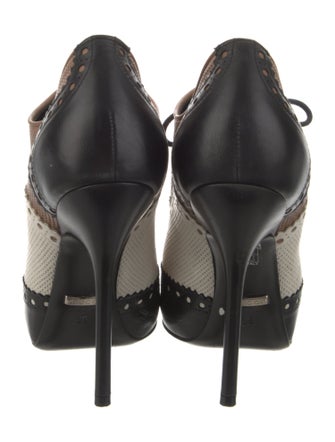 Gucci Leather Colorblock Pattern Pumps