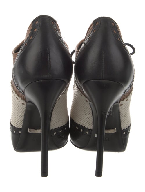 Gucci Leather Colorblock Pattern Pumps