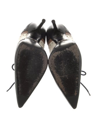 Gucci Leather Colorblock Pattern Pumps