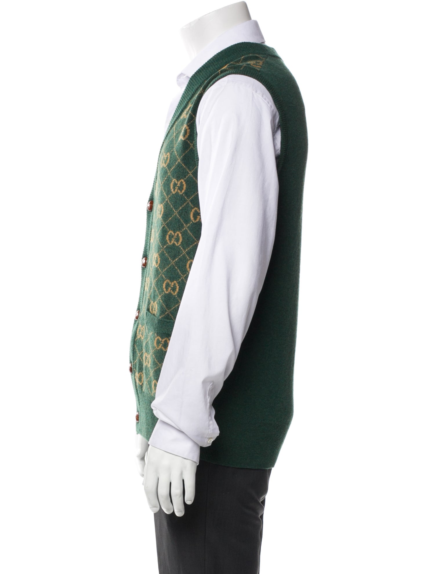 Gucci Printed V-Neck Sweater Vest