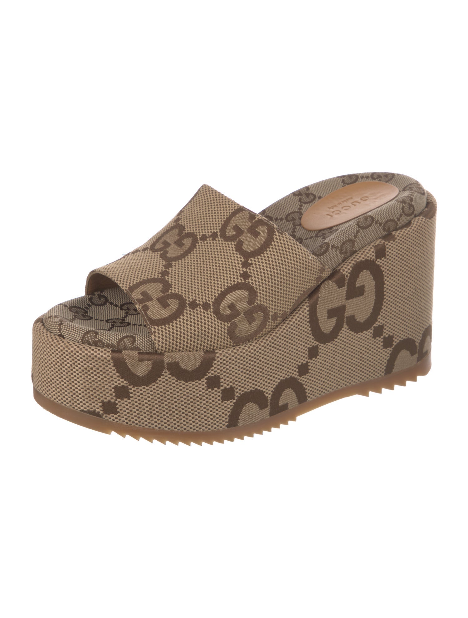 Gucci Canvas Printed Slides