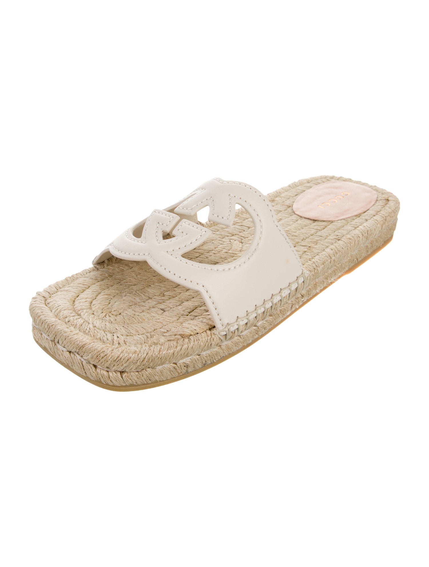 Gucci Interlocking G Logo Leather Espadrilles