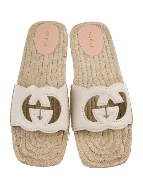Gucci Interlocking G Logo Leather Espadrilles