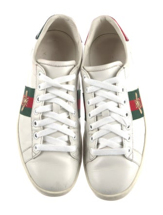 Gucci Web Accent Leather Sneakers