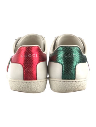 Gucci Web Accent Leather Sneakers