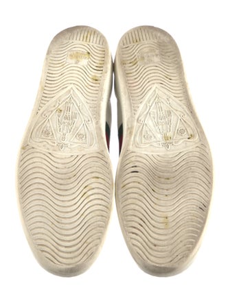 Gucci Web Accent Leather Sneakers