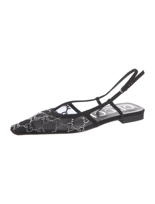 Gucci GG Logo Mesh Slingback Flats