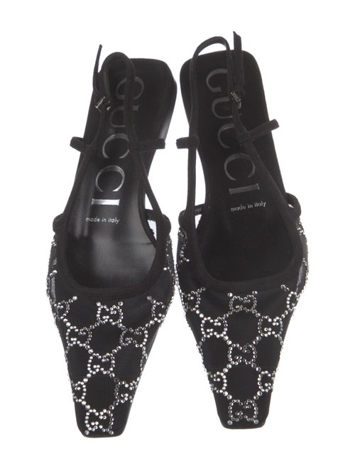 Gucci GG Logo Mesh Slingback Flats
