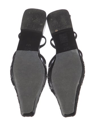 Gucci GG Logo Mesh Slingback Flats