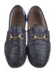 Gucci Horsebit Accent Crocodile Loafers