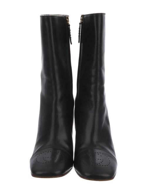 Gucci Interlocking G Logo Leather Boots