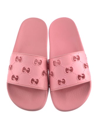 Gucci Interlocking G Logo Rubber Slides