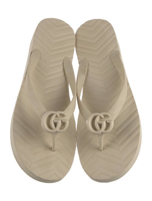Gucci Double G Logo Rubber Flip Flops