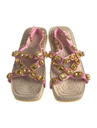 Gucci Crystal Embellishments Espadrilles