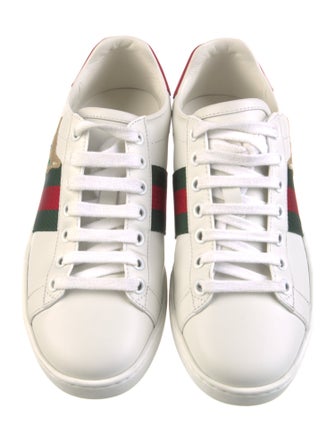 Gucci Web Accent Leather Sneakers