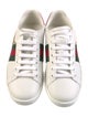 Gucci Web Accent Leather Sneakers