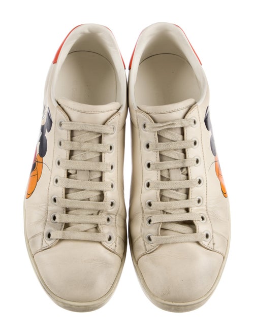 Gucci Leather Graphic Print Sneakers