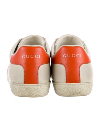 Gucci Leather Graphic Print Sneakers