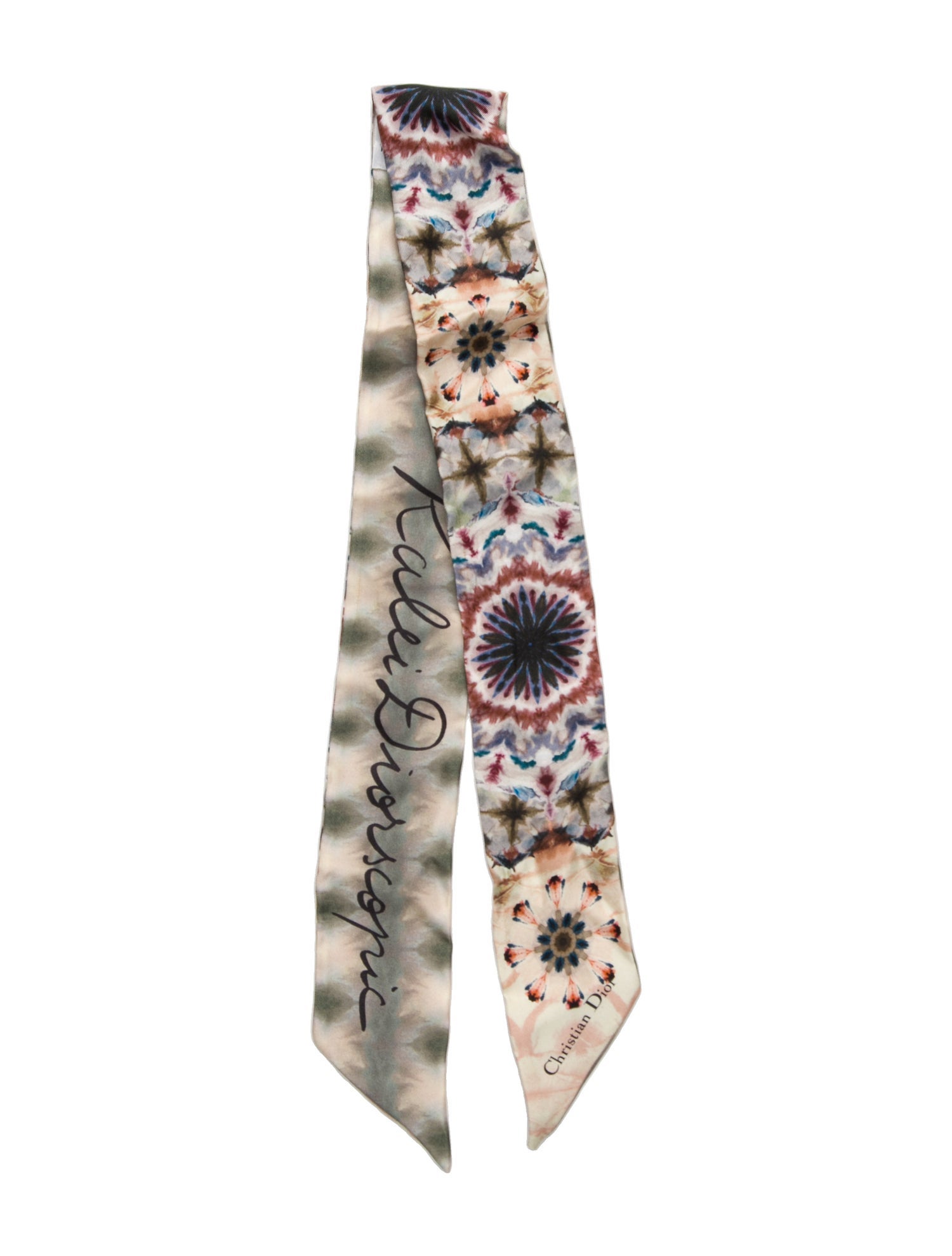 Christian Dior Silk Blooms Print Scarf