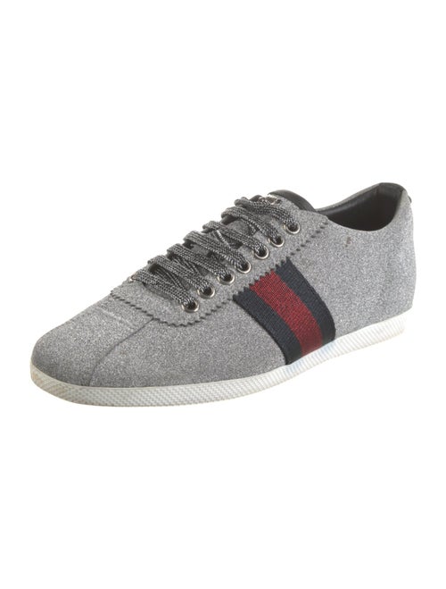 Gucci Sylvie Web Accent Glitter Sneakers