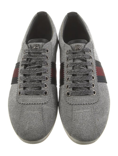 Gucci Sylvie Web Accent Glitter Sneakers