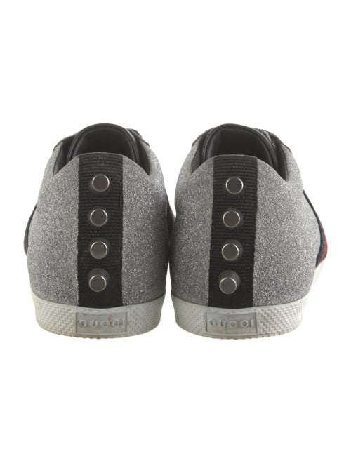 Gucci Sylvie Web Accent Glitter Sneakers